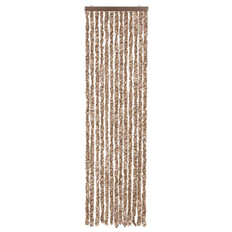 Perdea pentru insecte, bej și maro închis, 56x200 cm, chenille