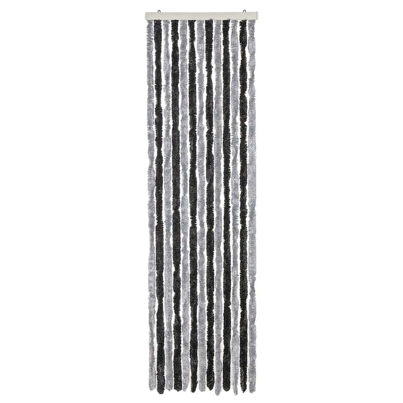 Perdele pentru insecte, gri și negru, 56x185 cm, chenille