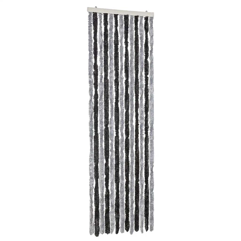 Perdea pentru insecte, gri și negru, 56x200 cm, chenille