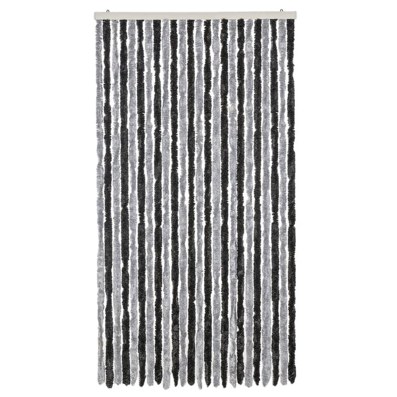Perdea pentru insecte, gri și negru, 100x220 cm, chenille