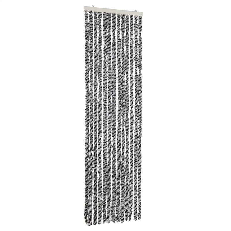 Perdele pentru insecte, gri și negru-alb, 56x200 cm, chenille