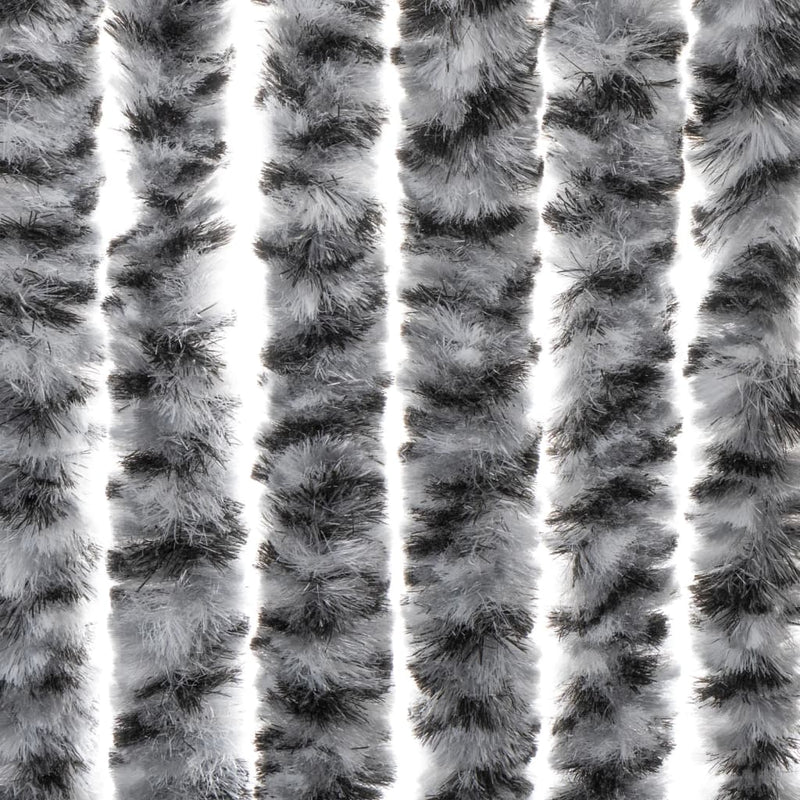Perdele pentru insecte, gri și alb-negru, 100x200 cm, chenille