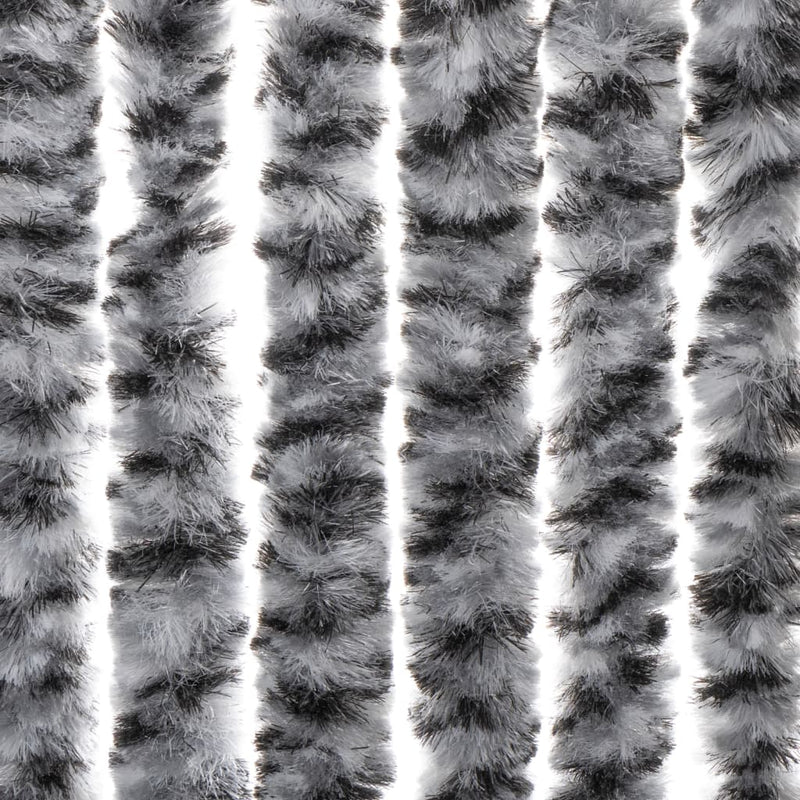 Perdele pentru insecte, gri și alb-negru, 100x230 cm, chenille