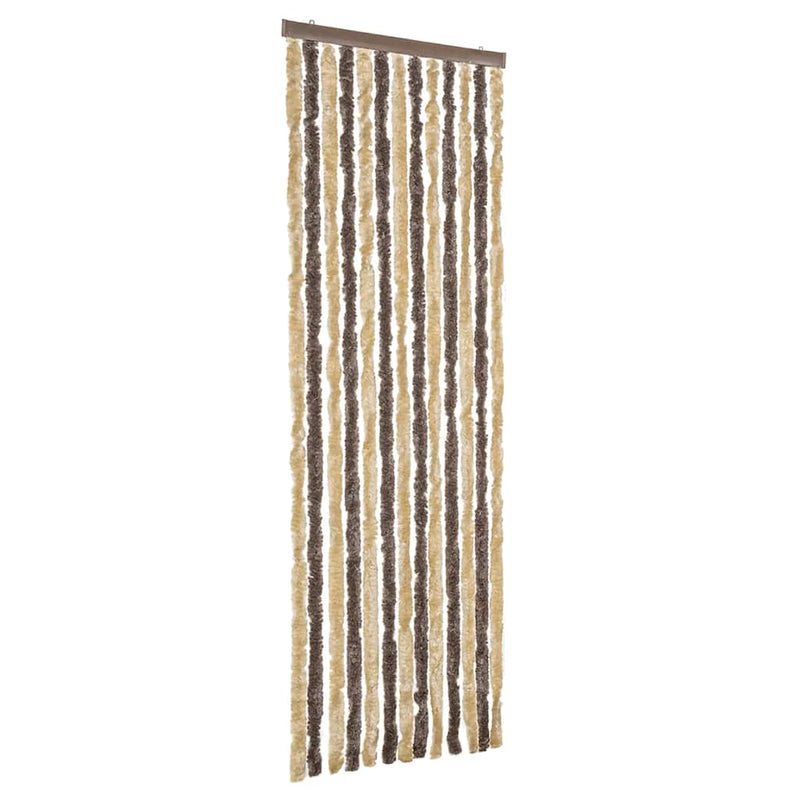 Perdea pentru insecte, maro închis și bej, 56x200 cm, chenille