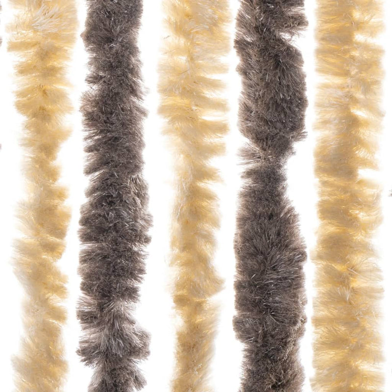 Perdea pentru insecte, maro închis și bej, 100x230 cm, chenille