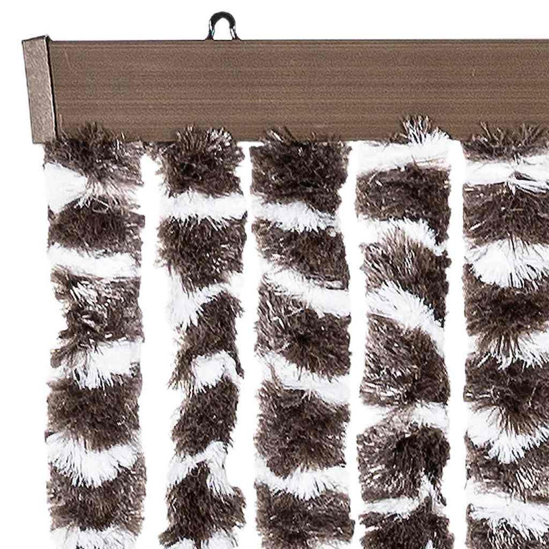 Perdea pentru insecte, bej și maro, 56x200 cm, chenille