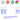 Set comode TV de perete, 7 piese, cu lumini LED, alb