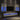 Set comode TV de perete, 7 piese, cu lumini LED, alb