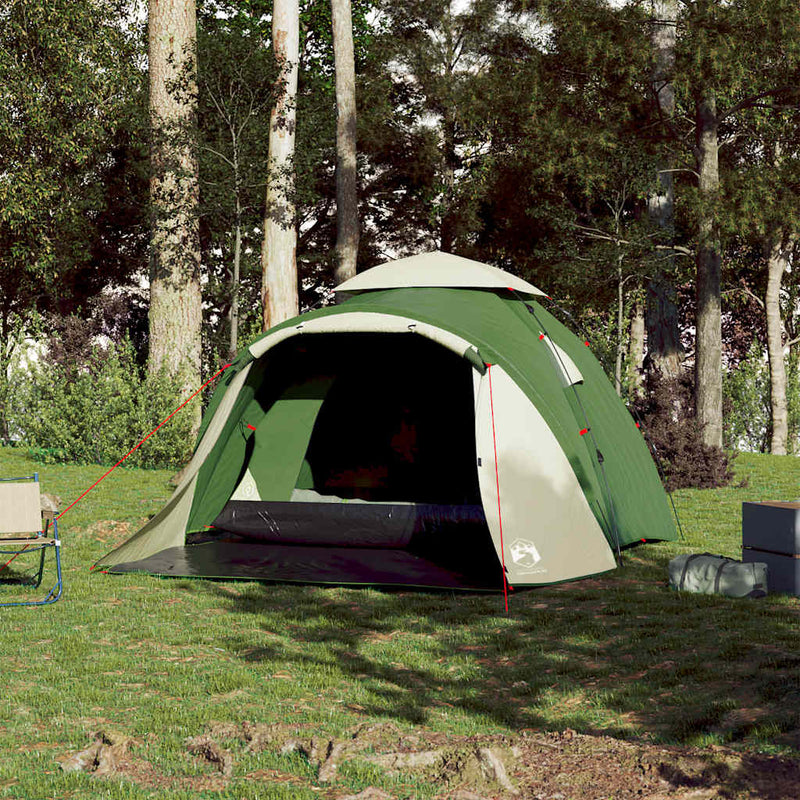 Cort de camping cupolă 3 persoane, setare rapidă, verde