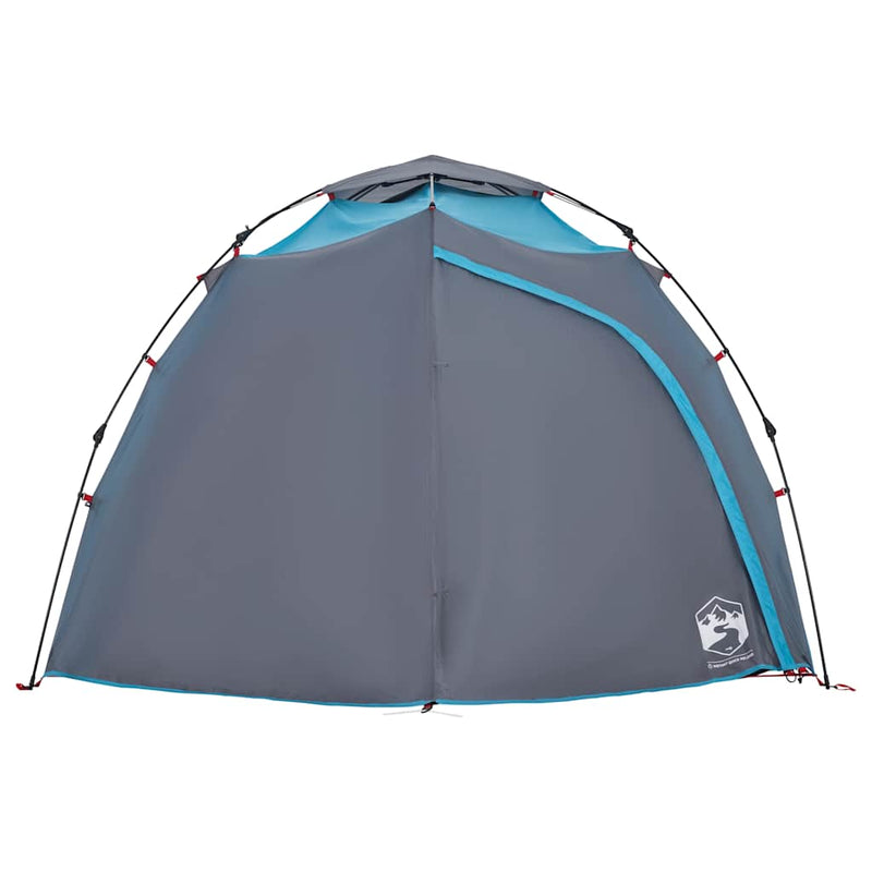 Cort de camping cupolă 4 persoane, setare rapidă, albastru
