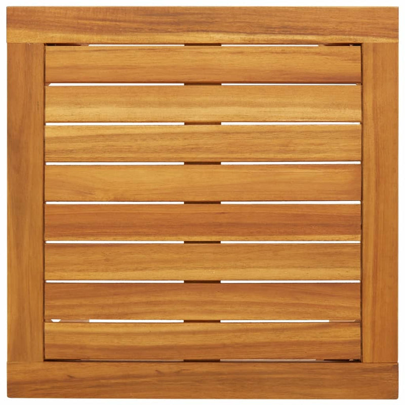 Set mobilier bistro, 3 piese, poliratan negru/lemn de acacia