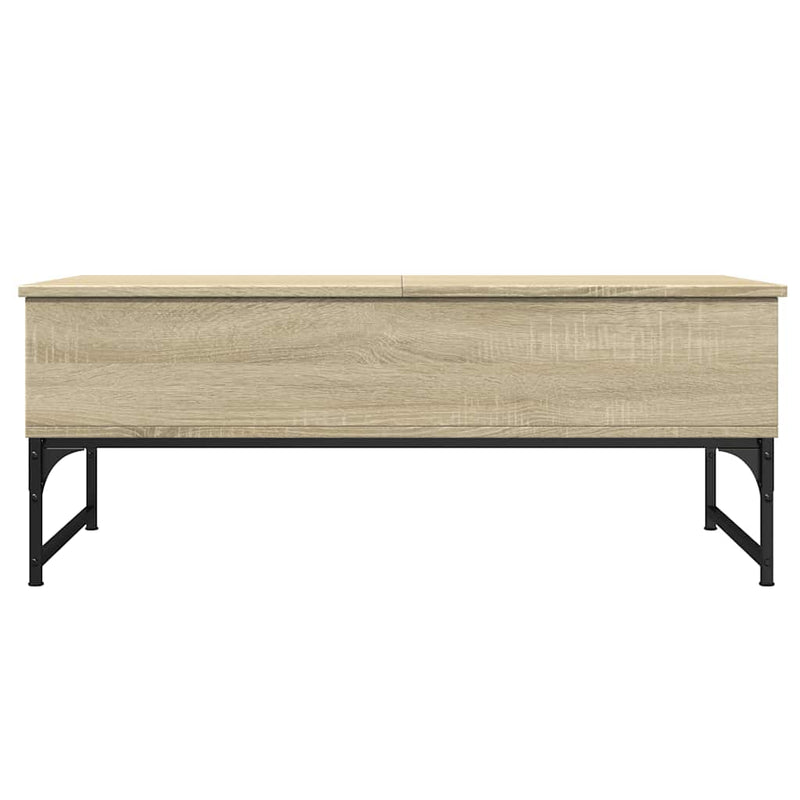 Măsuță de cafea stejar sonoma 100x50x40 cm lemn prelucrat/metal
