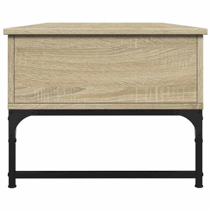 Măsuță de cafea stejar sonoma 100x50x40 cm lemn prelucrat/metal