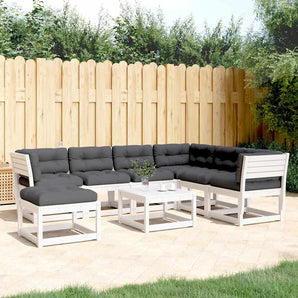 Set mobilier de grădină cu perne, 7 piese, lemn masiv de pin