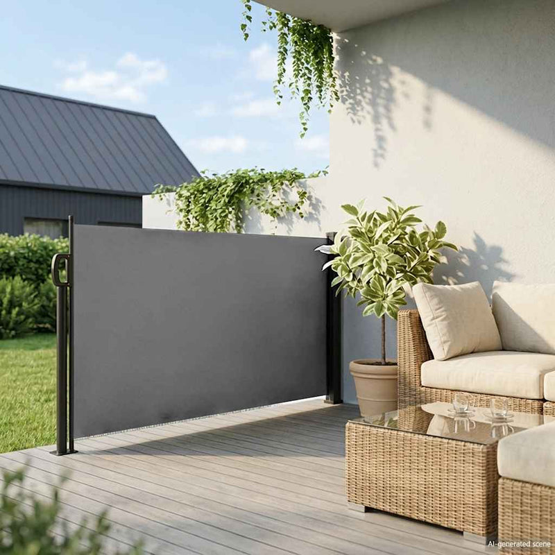 Copertină laterală retractabilă antracit 117x300 cm
