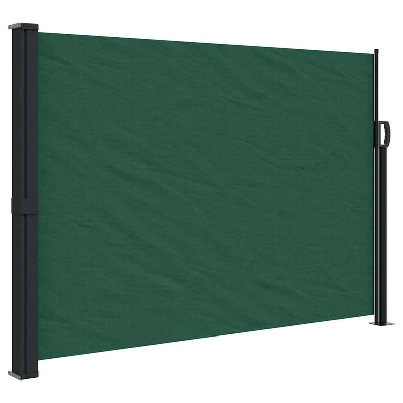 Copertina laterală retractabilă, verde închis, 140x300 cm