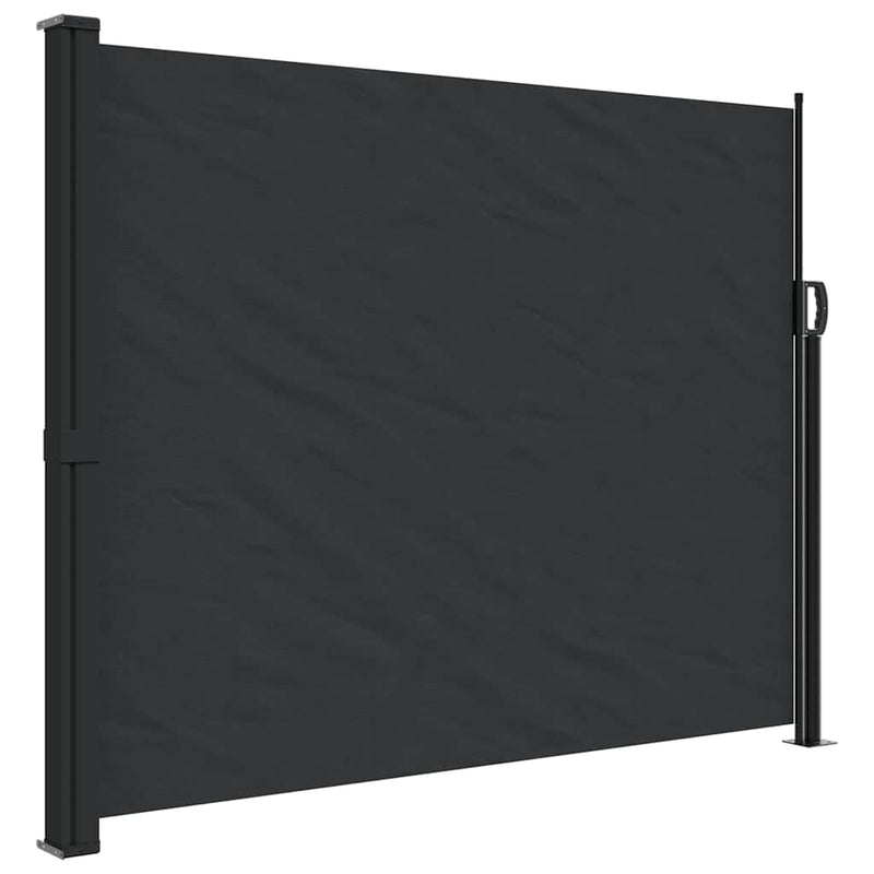 Copertina laterală retractabilă, negru, 160x300 cm