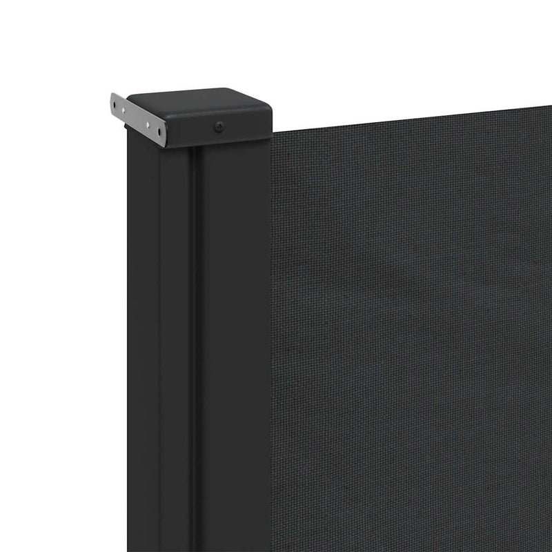 Copertina laterală retractabilă, negru, 160x300 cm