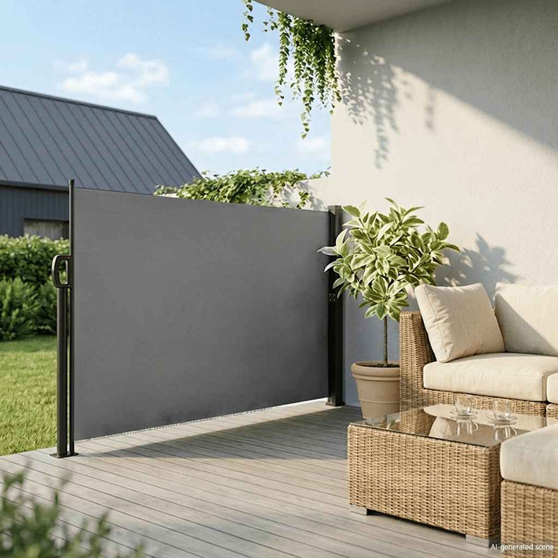 Copertină laterală retractabilă antracit 180x300 cm