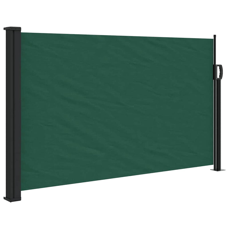 Copertina laterală retractabilă, verde închis, 120x500 cm