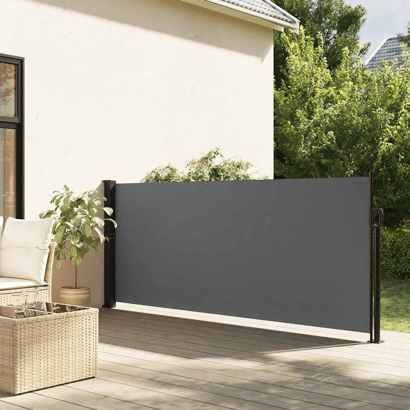 Copertină laterală retractabilă antracit 140x500 cm