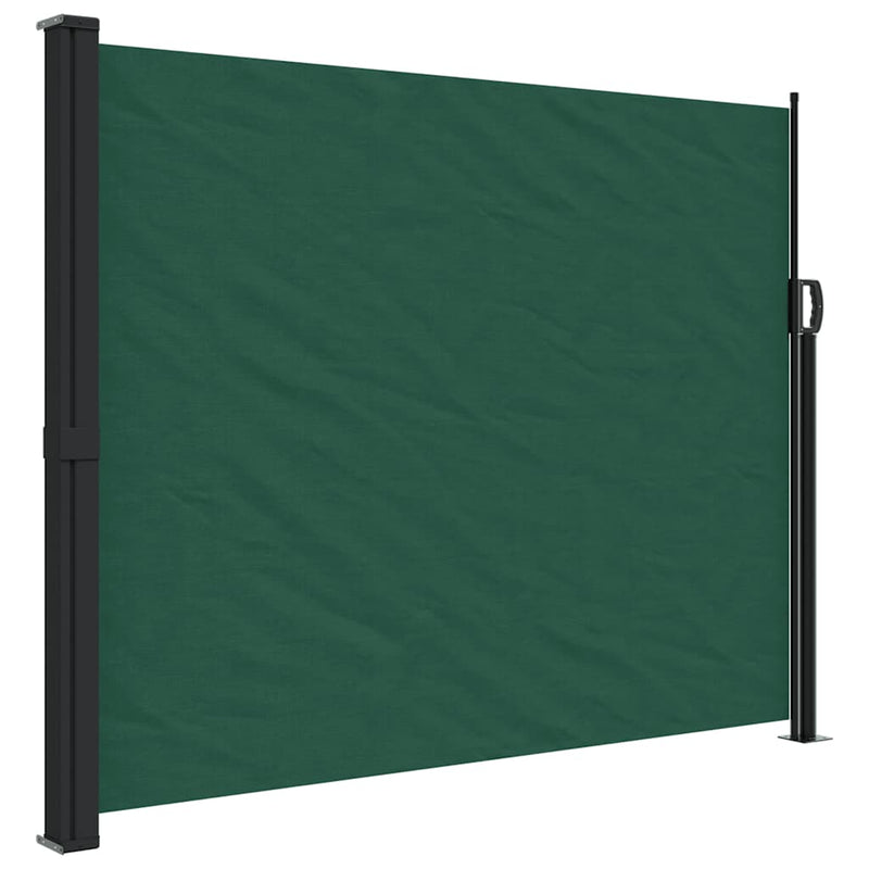 Copertina laterală retractabilă, verde închis, 160x500 cm