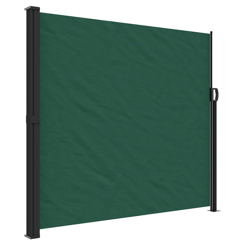 Copertina laterală retractabilă, verde închis, 180x500 cm
