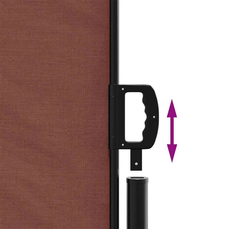 Copertina laterală retractabilă, maro, 220x500 cm
