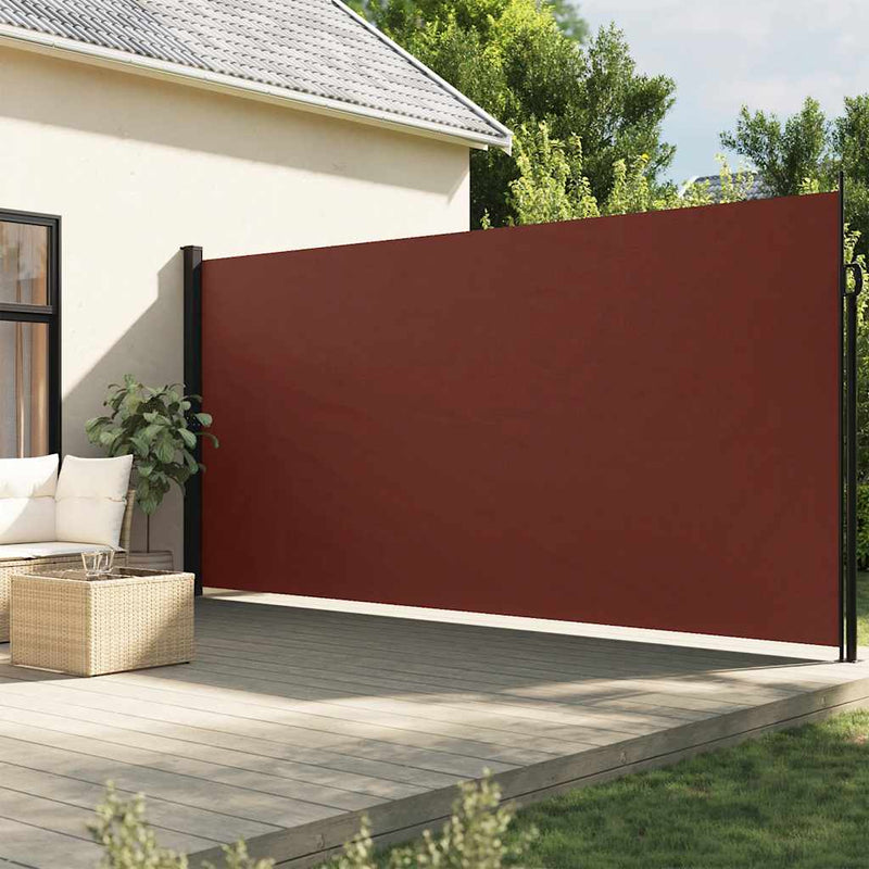Copertina laterală retractabilă, maro, 220x500 cm