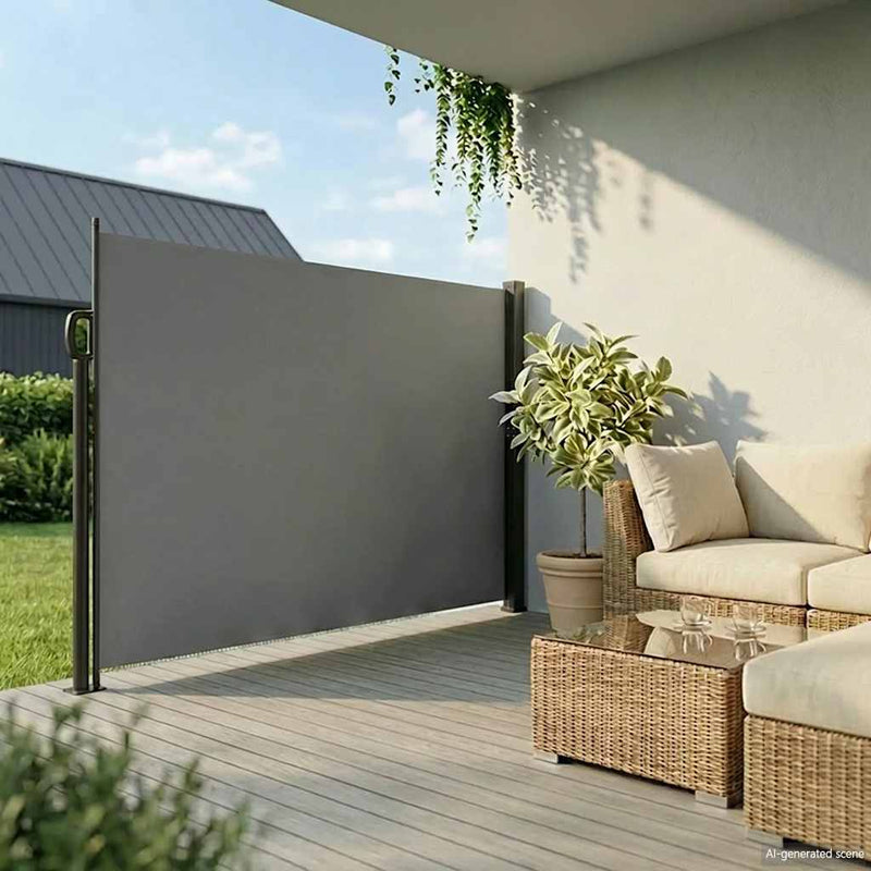 Copertina laterală retractabilă, antracit, 220x500 cm