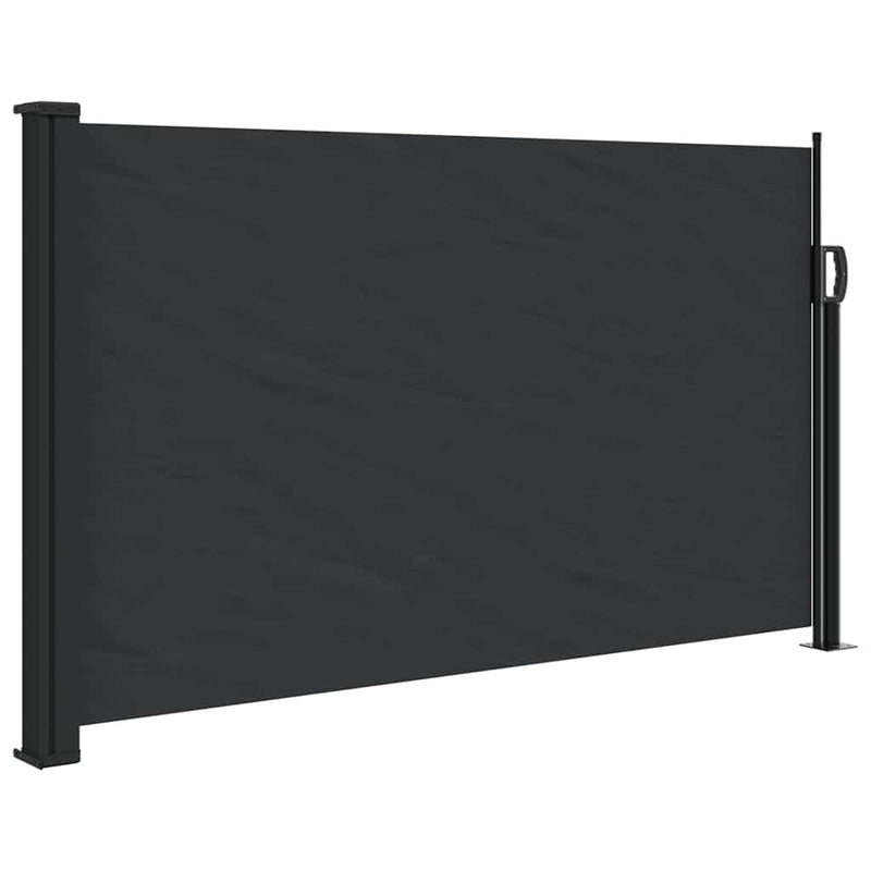Copertină laterală retractabilă, negru, 120 x 600 cm
