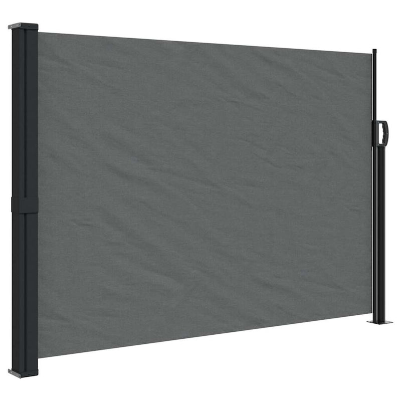 Copertină laterală retractabilă antracit 140x600 cm