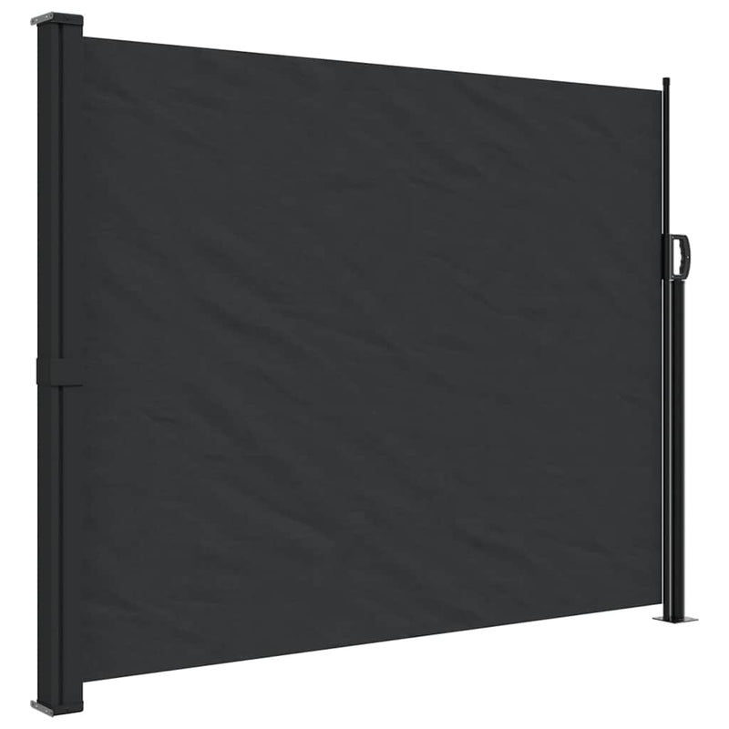 Copertină laterală retractabilă, negru, 160 x 600 cm