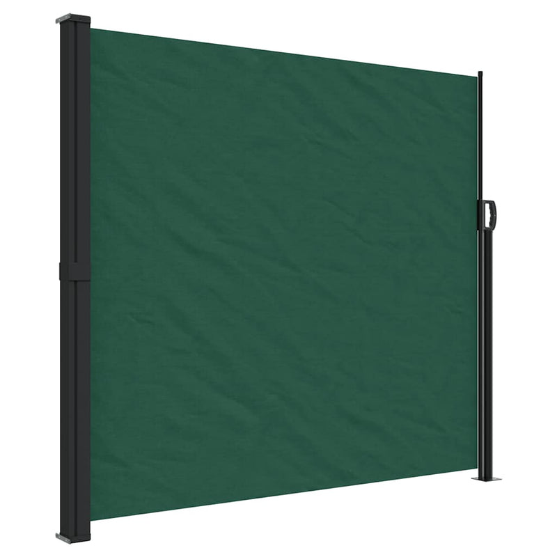 Copertină laterală retractabilă, verde închis, 180x600 cm