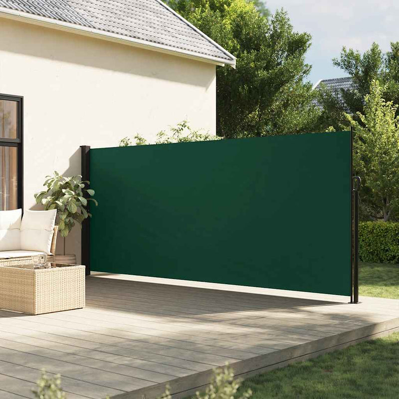 Copertină laterală retractabilă, verde închis, 180x600 cm