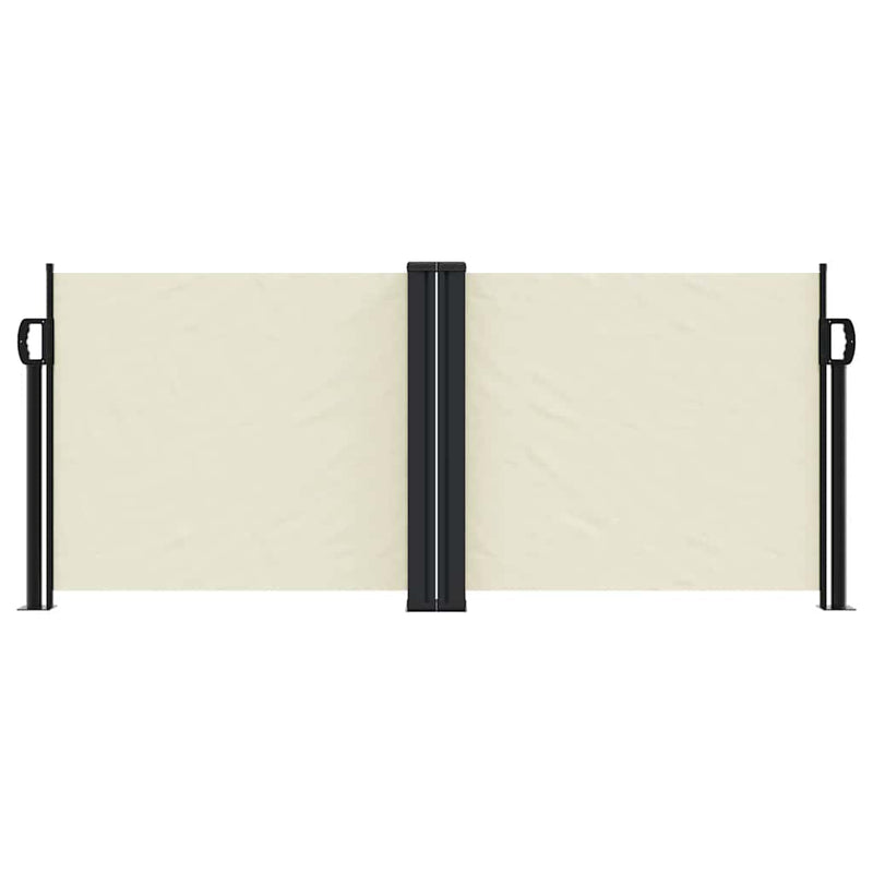 Copertină laterală retractabilă, crem, 100 x 600 cm