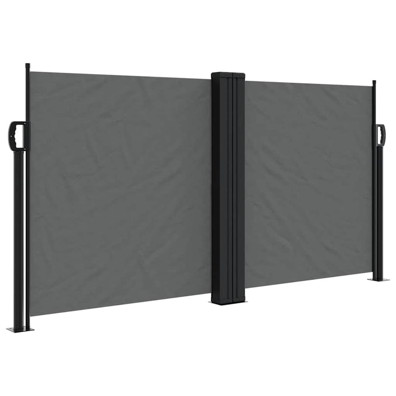 Copertină laterală retractabilă, antracit, 120 x 600 cm