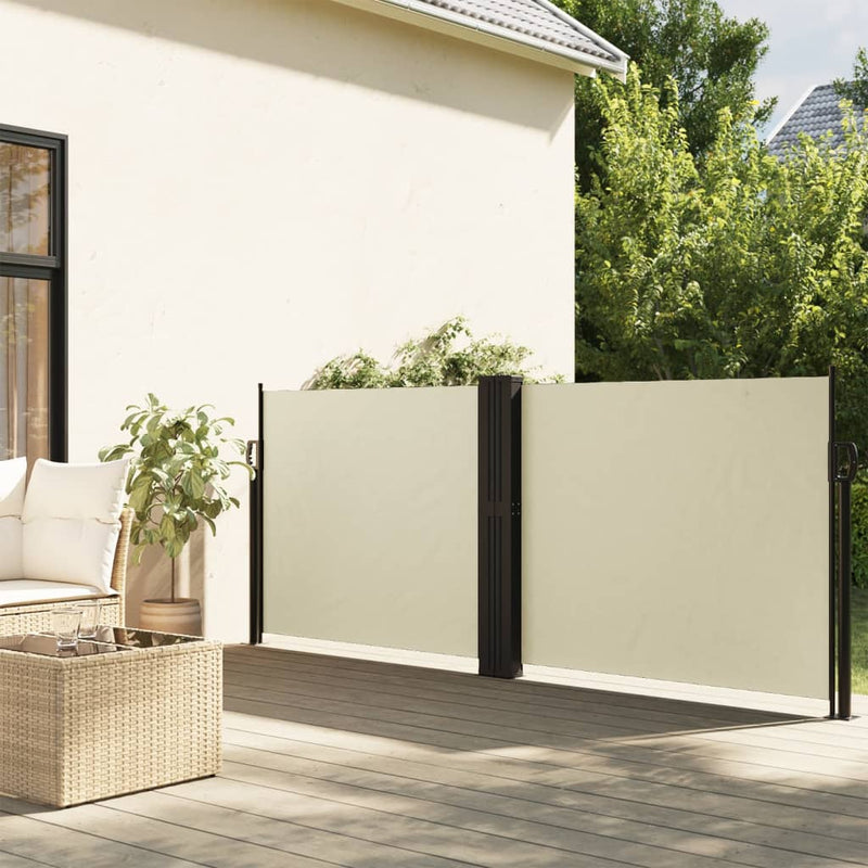 Copertină laterală retractabilă, crem, 140x600 cm