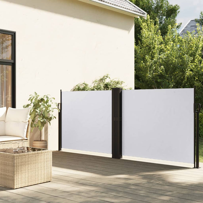 Copertină laterală retractabilă, alb, 140x600 cm
