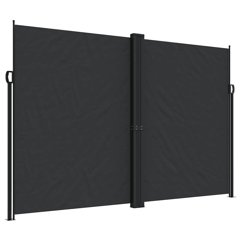 Copertină laterală retractabilă de terasă, negru, 220x600 cm