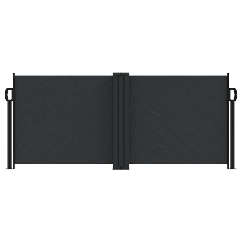 Copertină laterală retractabilă, negru, 100 x 1000 cm