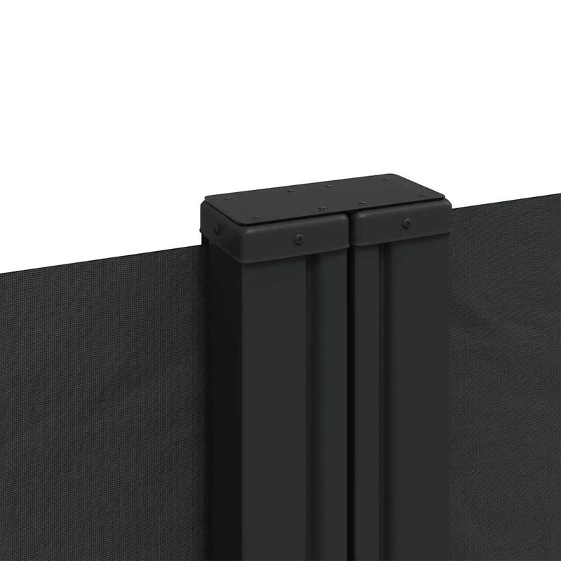 Copertină laterală retractabilă, negru, 100 x 1000 cm