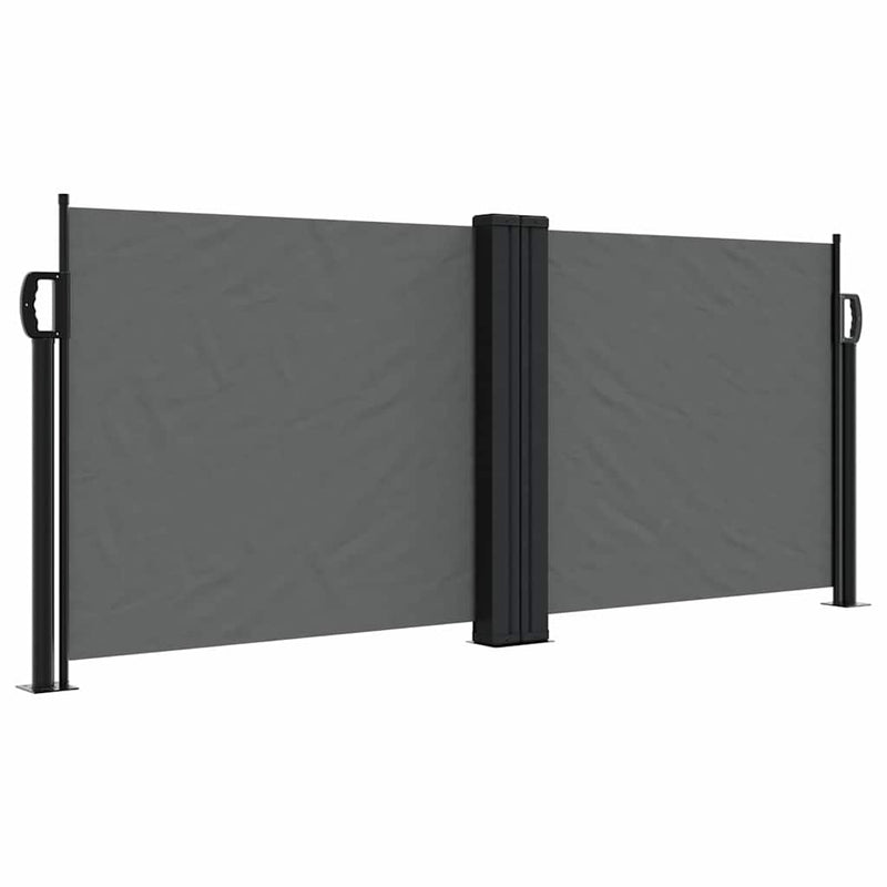 Copertină laterală retractabilă, antracit, 100 x 1000 cm