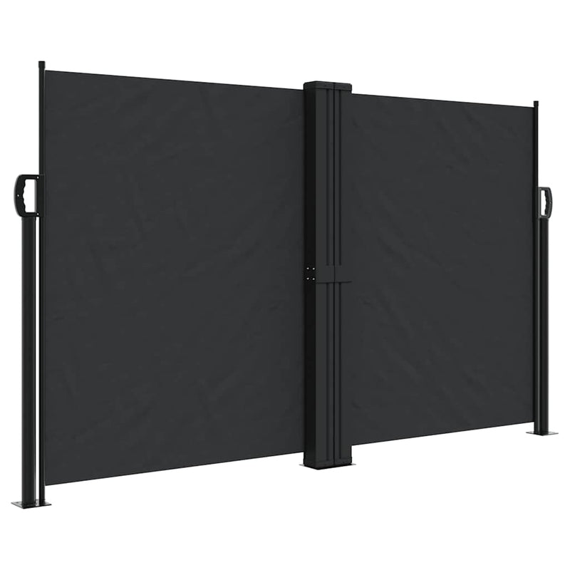 Copertină laterală retractabilă, negru, 140 x 1000 cm