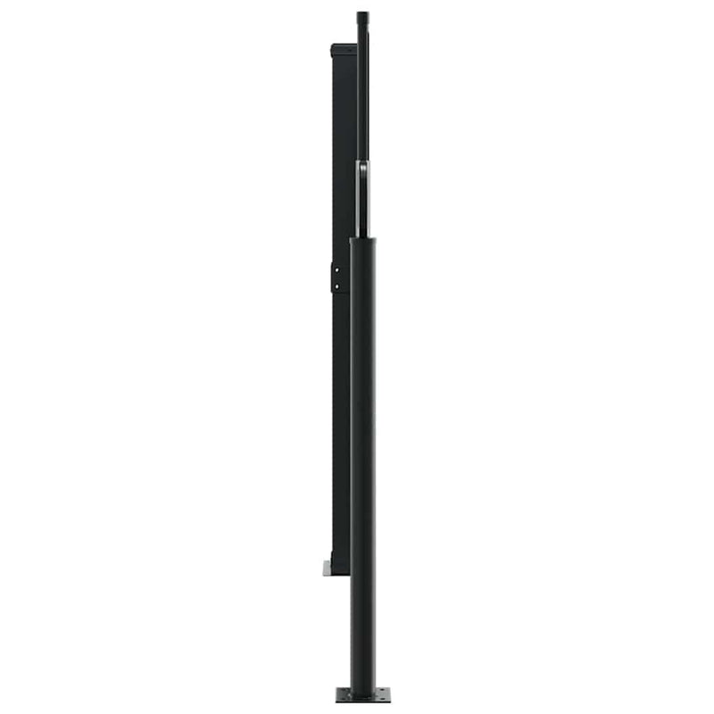 Copertină laterală retractabilă, negru, 140 x 1000 cm