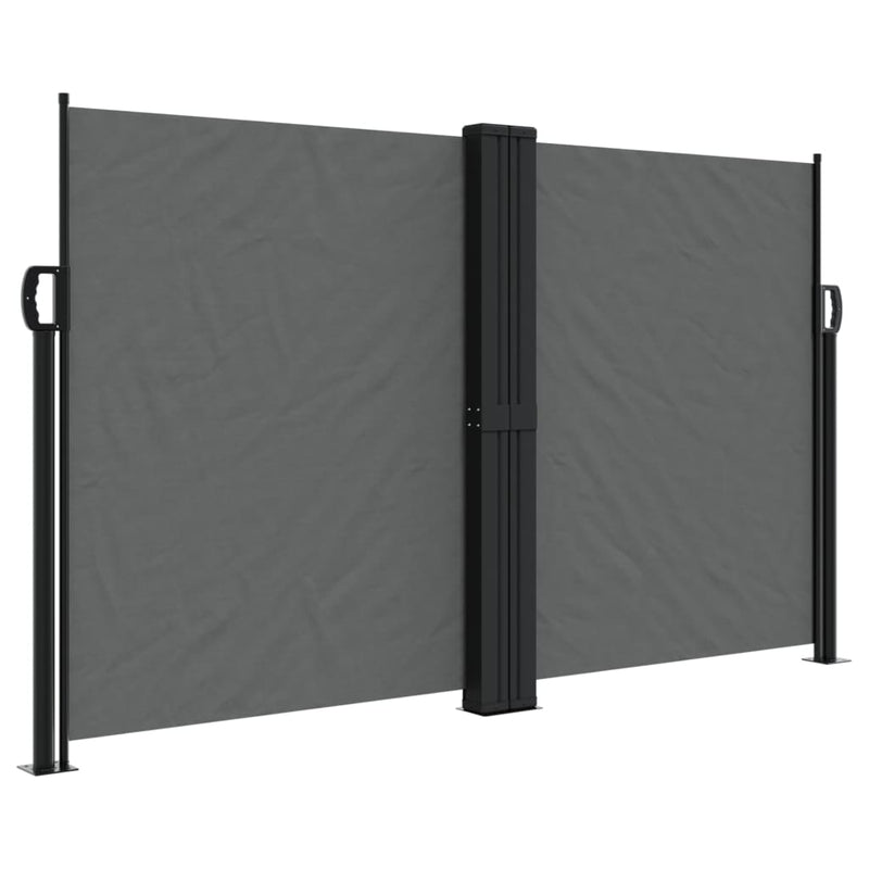 Copertină laterală retractabilă, antracit, 140 x 1000 cm