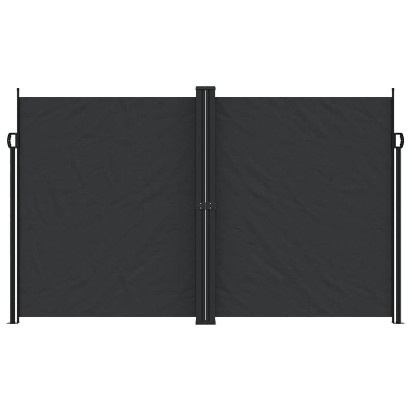 Copertină laterală retractabilă, negru, 200x1000 cm