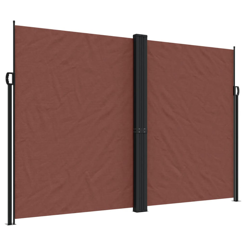 Copertină laterală retractabilă, maro, 220x1000 cm