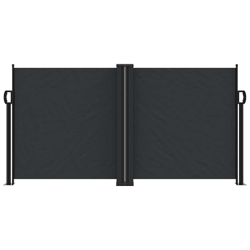 Copertină laterală retractabilă, negru, 120x1200 cm