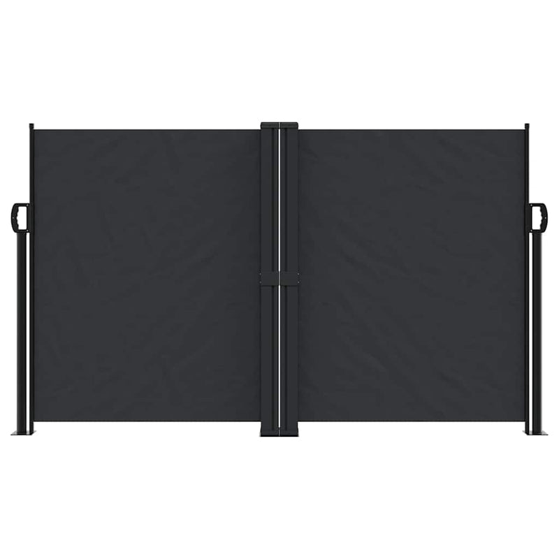 Copertină laterală retractabilă, negru, 140x1200 cm